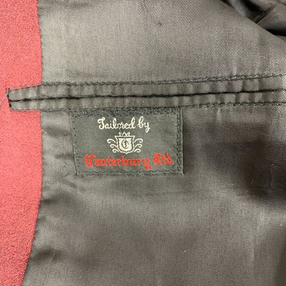 Vintage 80s Harvard Mens Wool Band Blazer Embroidered Logo Flawed w/ Moth Holes - Picture 6 of 16